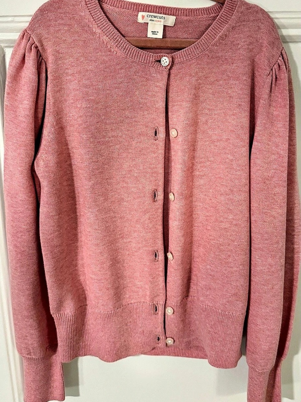 Crewcuts Pink Cardigan Size Medium Like New